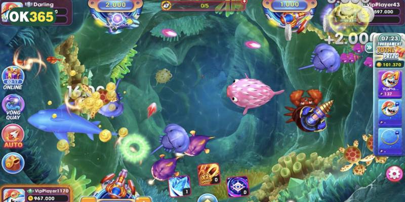 Mỗi loài cá sẽ có lượng điểm thưởng tương ứng